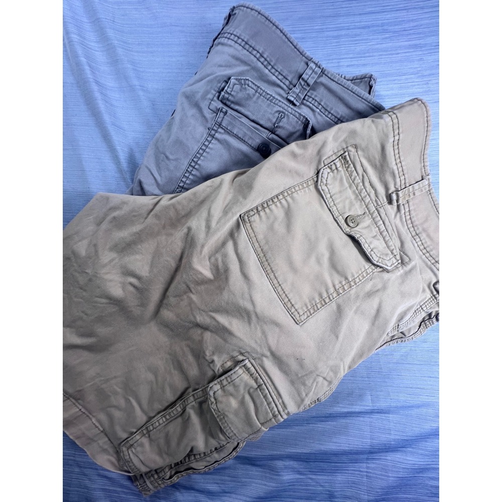 Goodfellow & Co Mens Khaki Tan Cargo Shorts Size 40 Utility Tactical 2 pair